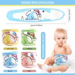DOERDO 4Pcs Baby Infant Umbilical Cord Cotton Belly Band Adjustable Newborn Navel Belt (Green Pink Blue Yellow) - Image 2